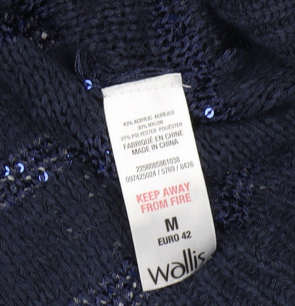 Womens UK Size 14 Wallis Blue Pullover Jumper