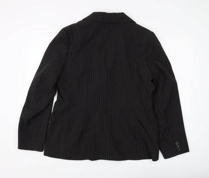 Womens UK Size 16 AMARANTO Regular Black Suit Jacket