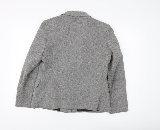 Marks & Spencer Women's Grey Blazer, Size 14, Classic Fit