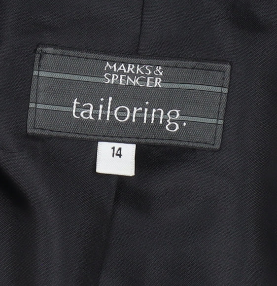 Marks & Spencer Women's Grey Blazer, Size 14, Classic Fit