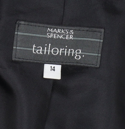 Marks & Spencer Women's Grey Blazer, Size 14, Classic Fit