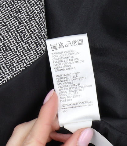 Marks & Spencer Women's Grey Blazer, Size 14, Classic Fit