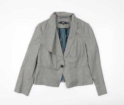 Marks and Spencer Women's Grey Suit Jacket Size 16