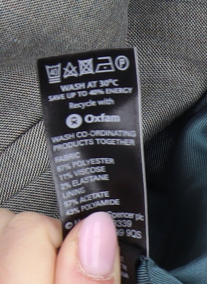 Marks and Spencer Women's Grey Suit Jacket Size 16