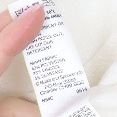 Marks and Spencer Women's Ivory Black Blazer, Size 10