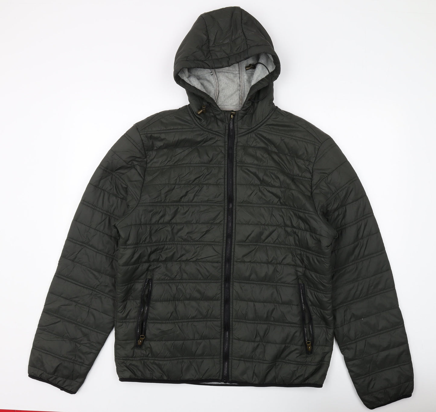 Woolworths Men's Green Puffer Jacket Size L Slim Fit