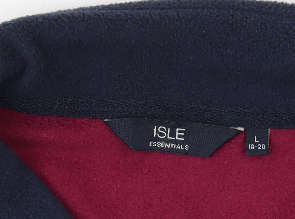 Womens UK Size L Isle Essentials Red Basic Jacket