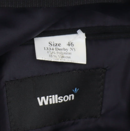 Mens UK Size 46 Willson Regular Black Suit Jacket
