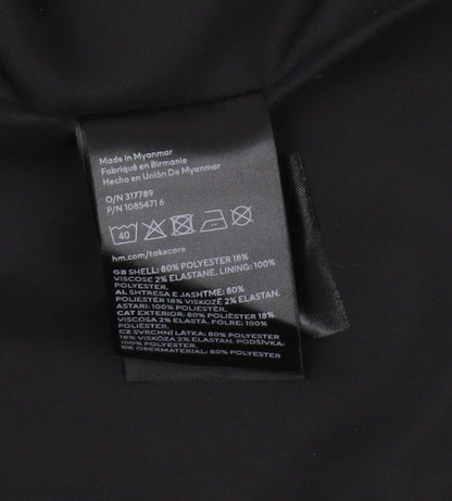 H&M Unisex Black Suit Jacket, Size 12, Business Casual