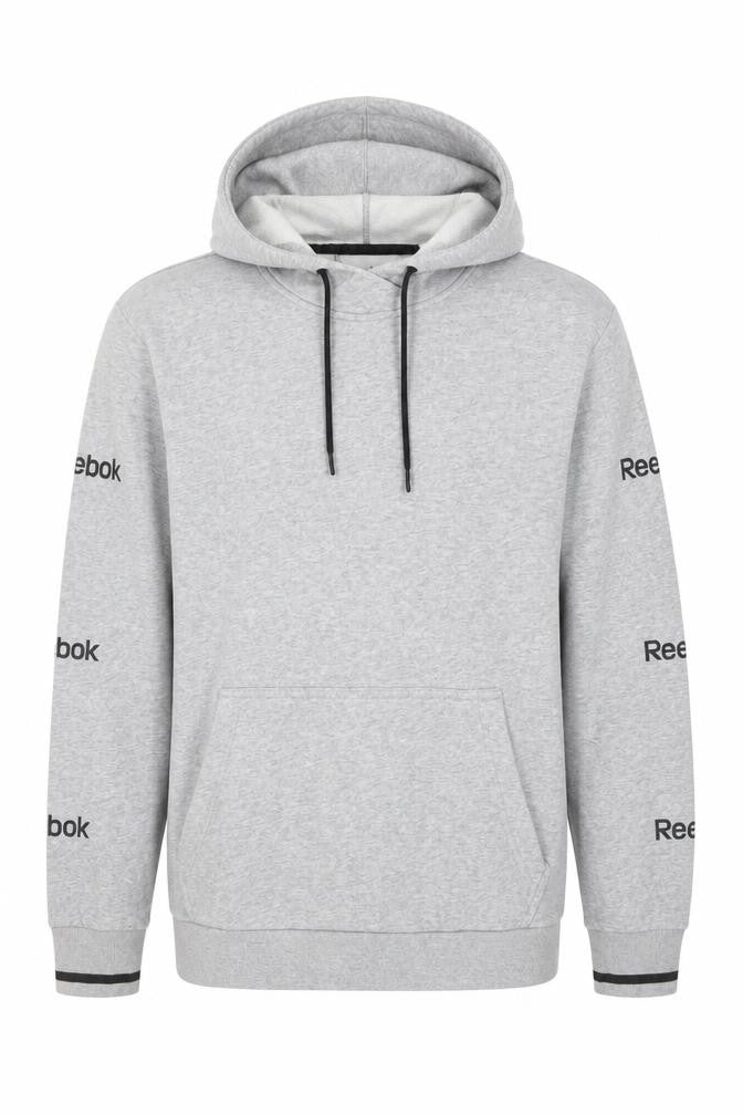Mens UK Size L Reebok Grey Pullover Hoodie
