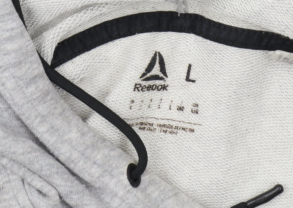 Mens UK Size L Reebok Grey Pullover Hoodie