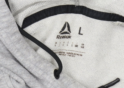 Mens UK Size L Reebok Grey Pullover Hoodie