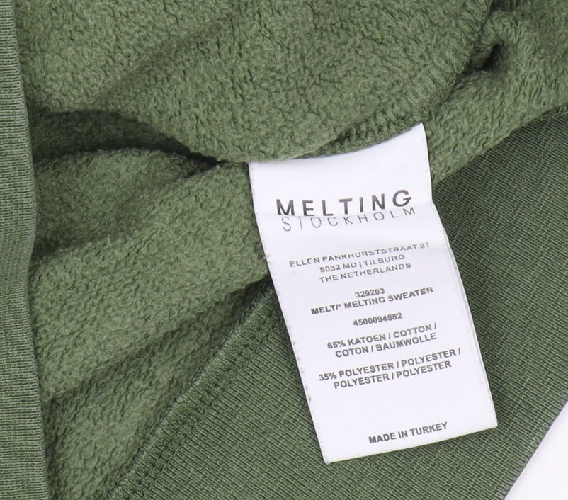 Melting Stockholm Unisex Green XS Pullover Sweatshirt