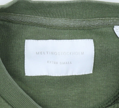 Melting Stockholm Unisex Green XS Pullover Sweatshirt