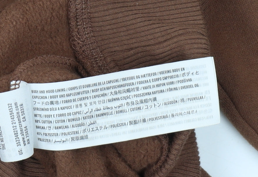 Hollister Women's Brown Pullover Hoodie S