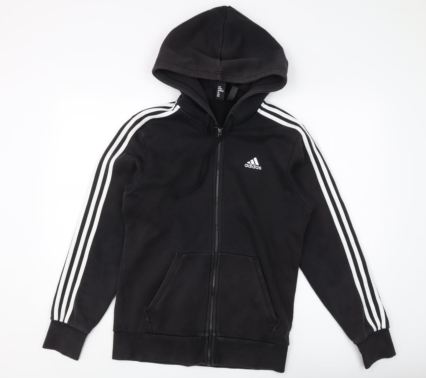 Adidas Black Men's S Full Zip Hoodie