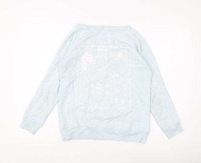 Unisex Adults UK Size 10 Jack Wills Blue Pullover Sweatshirt