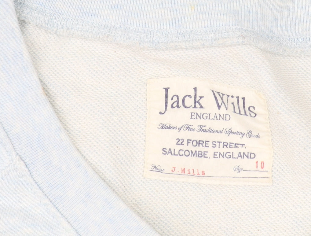Unisex Adults UK Size 10 Jack Wills Blue Pullover Sweatshirt