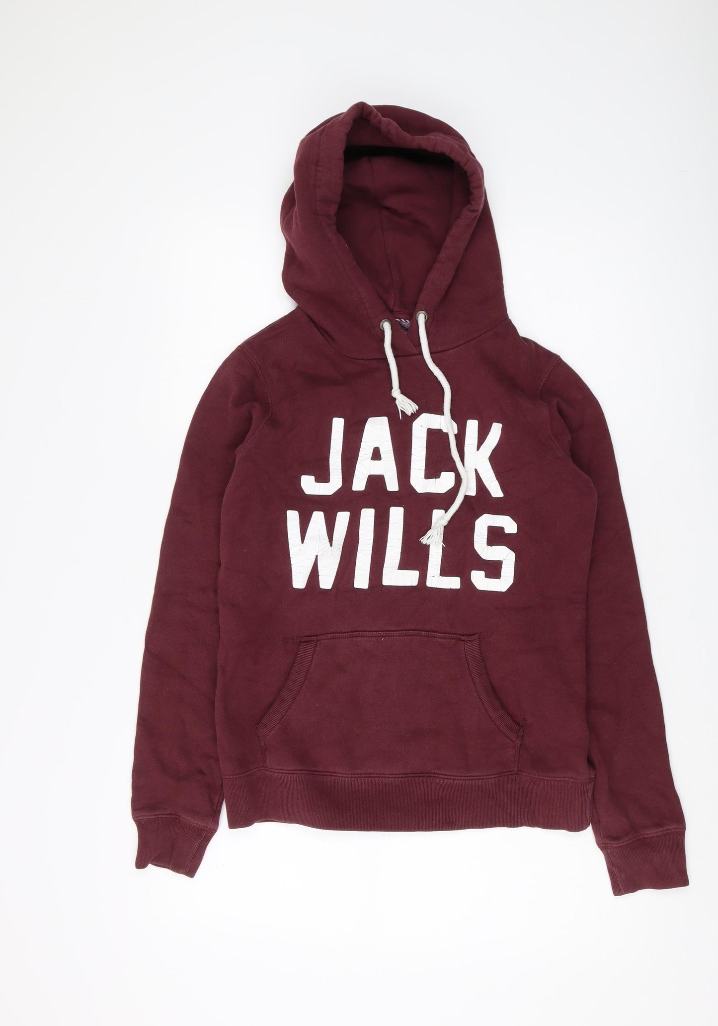 Womens UK Size 10 Jack Wills Red Pullover Hoodie