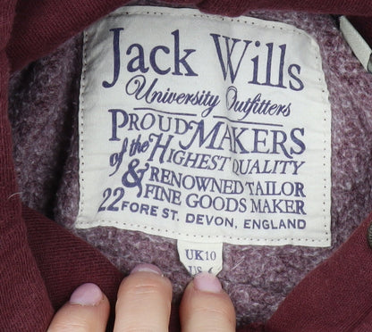 Womens UK Size 10 Jack Wills Red Pullover Hoodie