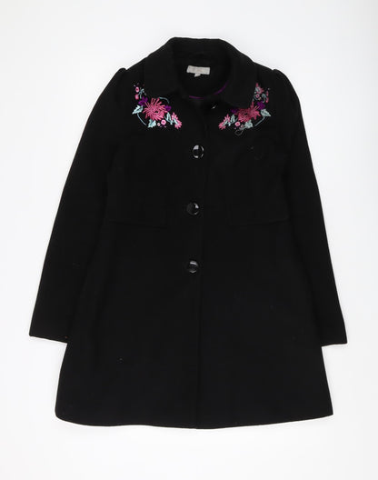 Womens UK Size 8 Red Herring Black Embroidered