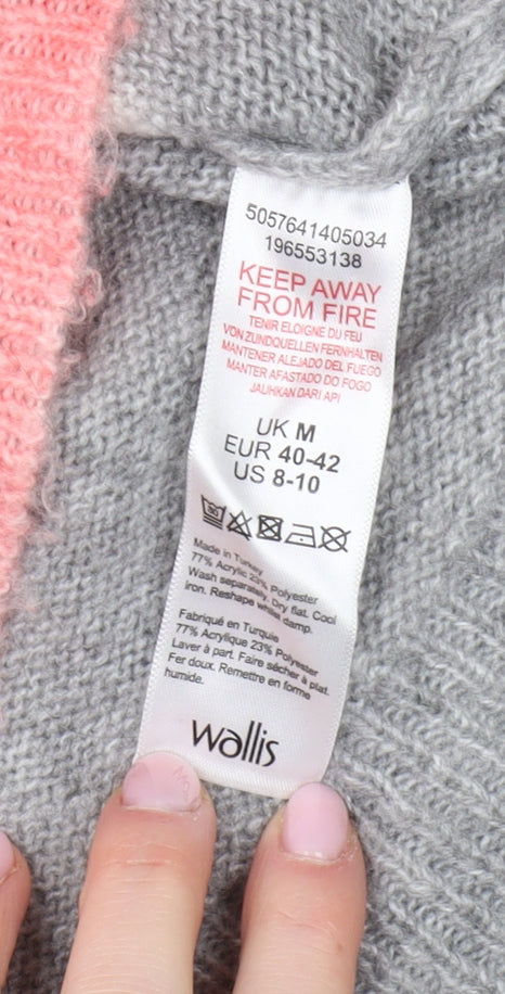 Womens UK Size M Wallis Grey Jumper Jumper