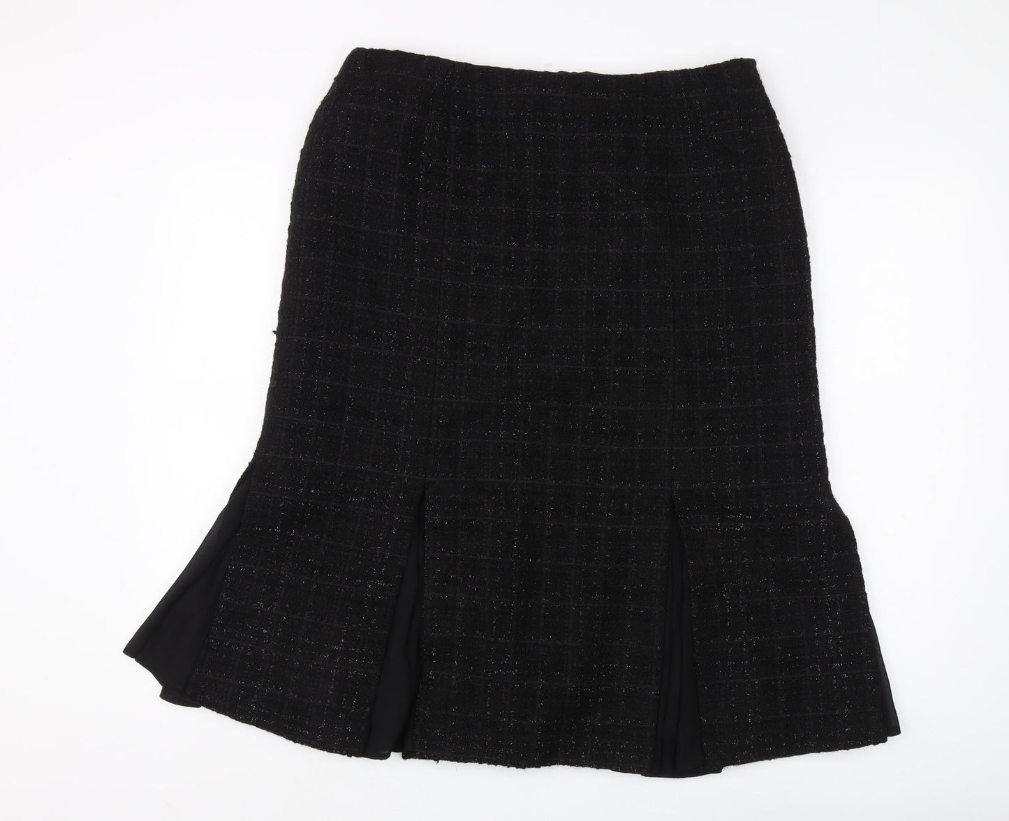 Precis Petite Women's Black Check Skirt Size 16