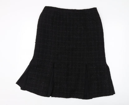 Precis Petite Women's Black Check Skirt Size 16
