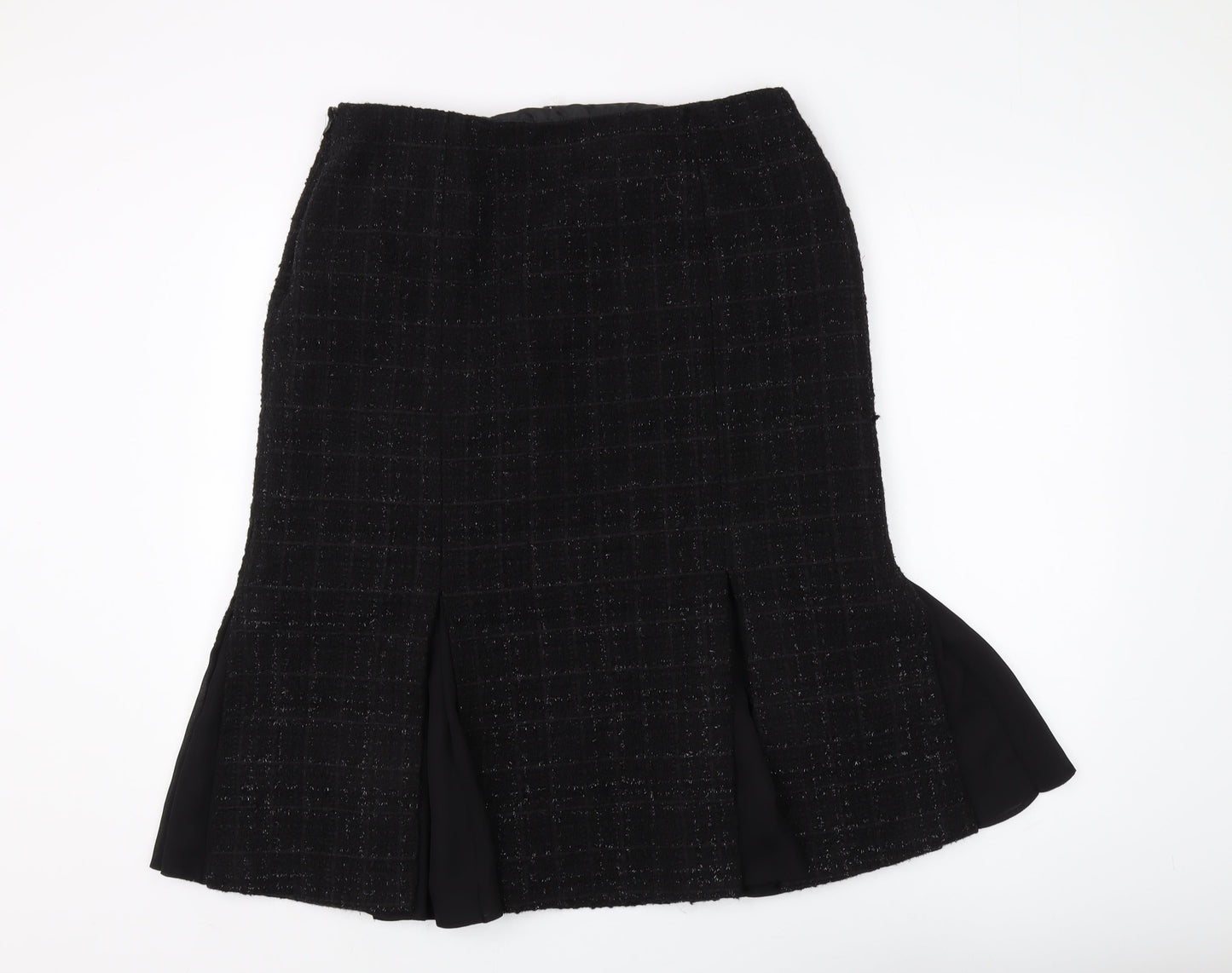 Precis Petite Women's Black Check Skirt Size 16