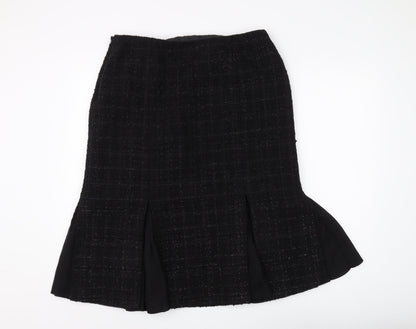 Precis Petite Women's Black Check Skirt Size 16