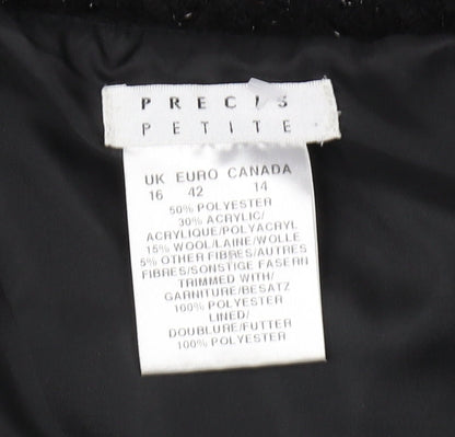 Precis Petite Women's Black Check Skirt Size 16