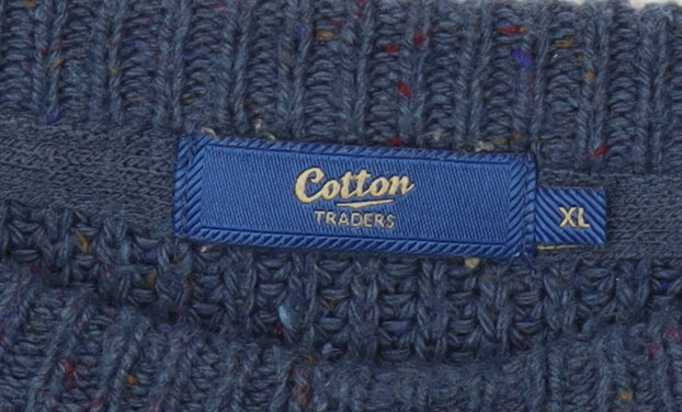 Cotton Traders Men's Blue XL Pullover Jumper