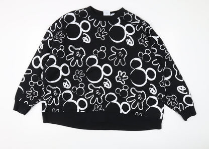 Womens UK Size 2XL Disney Black Pullover Sweatshirt