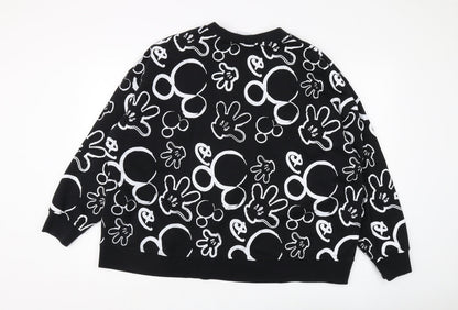 Womens UK Size 2XL Disney Black Pullover Sweatshirt