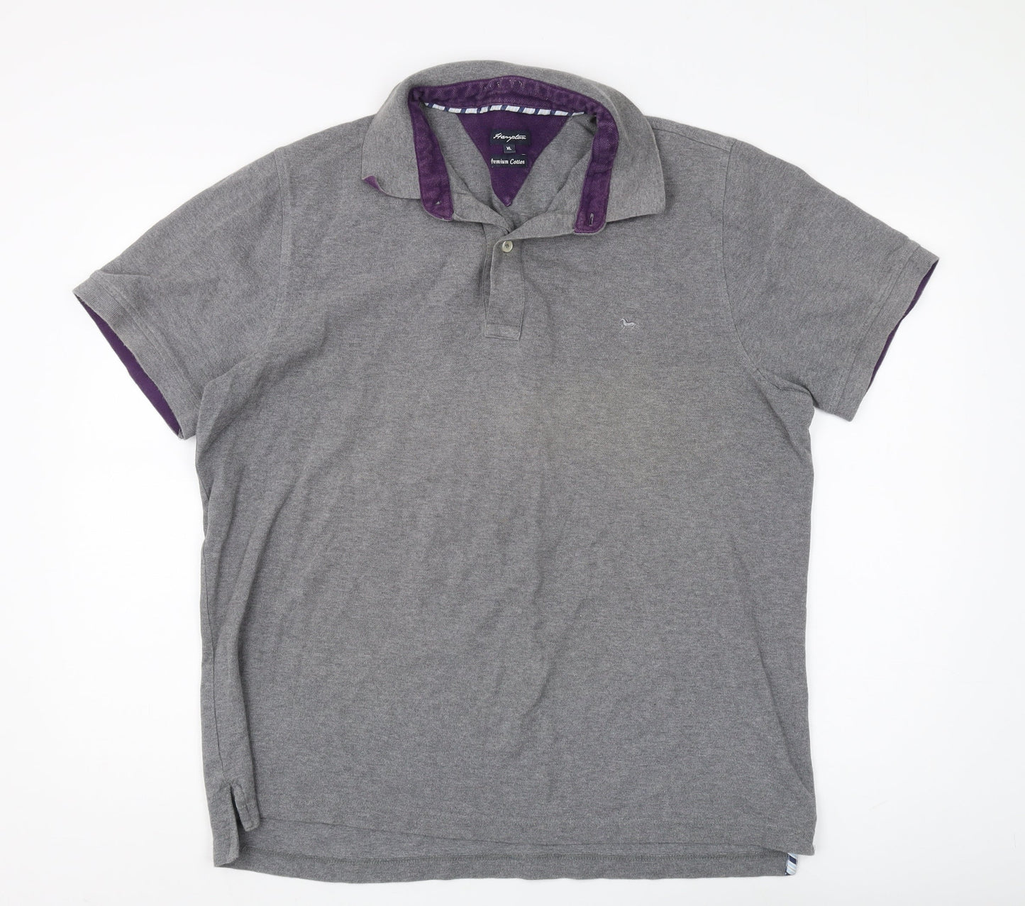 Hampton Men's Grey XL Cotton Polo Shirt