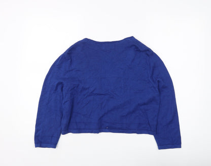 Womens UK Size L Monsoon Blue Cardigan Jumper