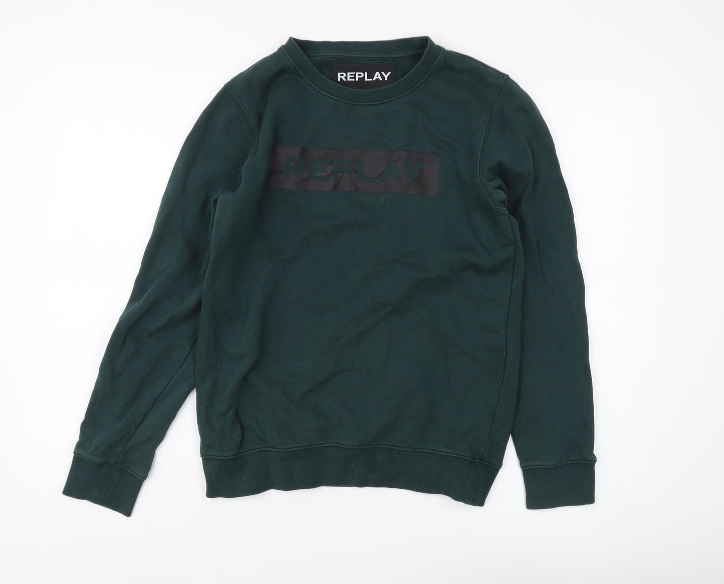 Mens UK Size S Replay Green Pullover Sweatshirt