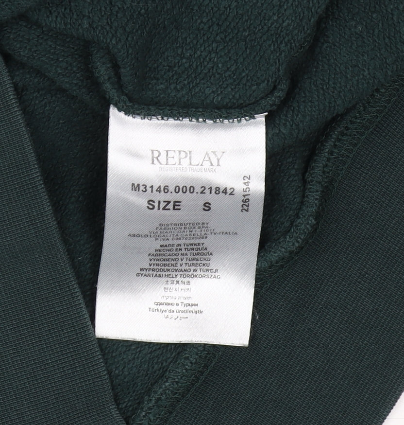 Mens UK Size S Replay Green Pullover Sweatshirt