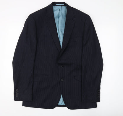 Mens UK Size 38 Moss Regular Blue Suit Jacket