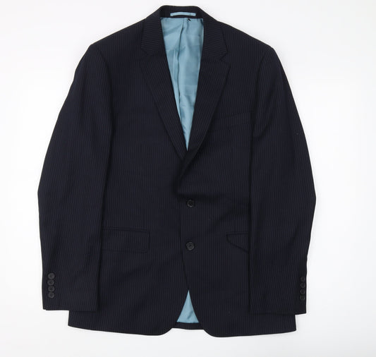 Mens UK Size 38 Moss Regular Blue Suit Jacket