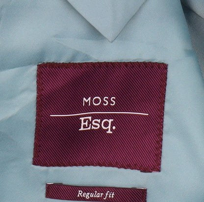 Mens UK Size 38 Moss Regular Blue Suit Jacket