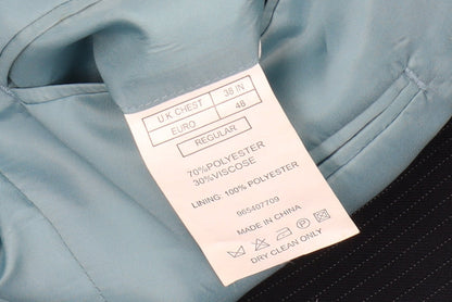 Mens UK Size 38 Moss Regular Blue Suit Jacket