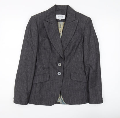 Next Women's Grey Pinstripe Suit Jacket Size 10