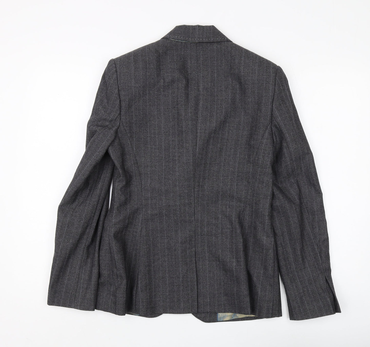 Next Women's Grey Pinstripe Suit Jacket Size 10