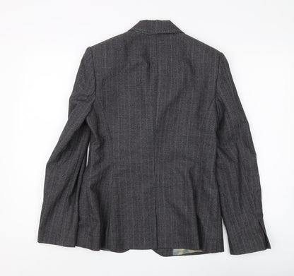 Next Women's Grey Pinstripe Suit Jacket Size 10