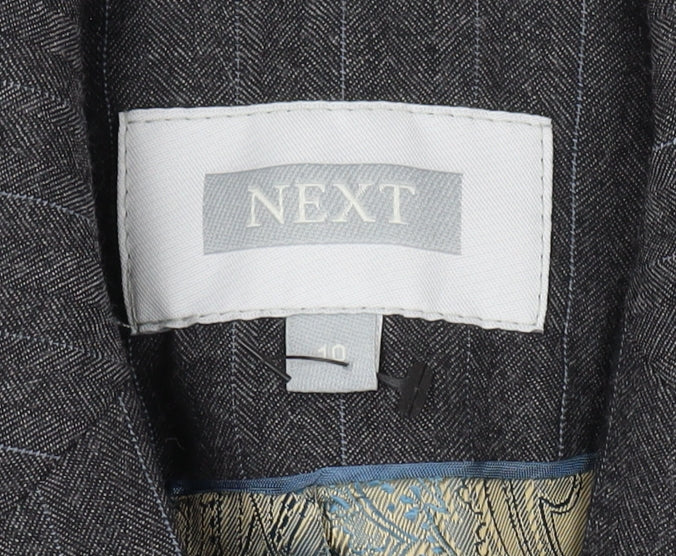 Next Women's Grey Pinstripe Suit Jacket Size 10