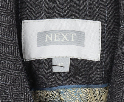 Next Women's Grey Pinstripe Suit Jacket Size 10