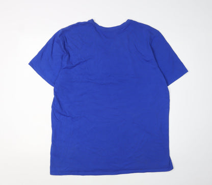 Nike Men's Blue XL NBA Graphic Athletic Polo