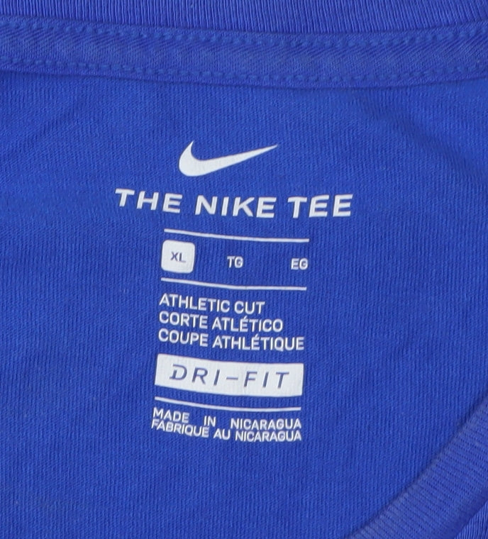 Nike Men's Blue XL NBA Graphic Athletic Polo