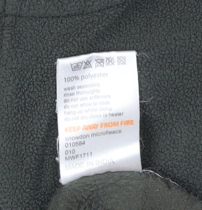 Mens UK Size L Mountainlife Green 1/4 Zip Sweatshirt